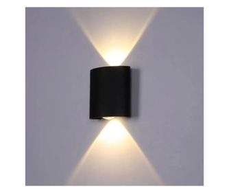 Fantas LED stenska svetilka - Notranja/Zunanja, črna, 3000K