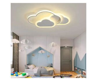 RIO light LED luster s daljinskim upravljačem, 3 oblaka, hladno/toplo/neutralno svjetlo, prigušivo, bijelo