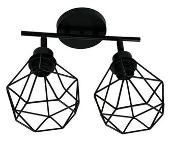 Lestenec Aerope, 2x E27, kovina, črn