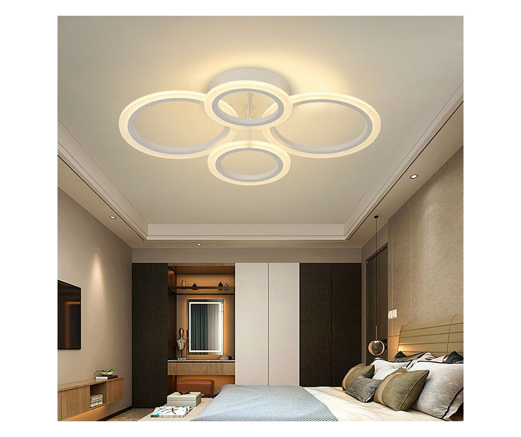 BETTY LED Luster s Daljinskim Upravljačem, 44W, 4 Kruga, Hladno/Toplo/Neutralno Svjetlo, Zatamnjivo, Bijelo