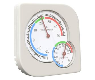 vidaXL Higrometru Termic Alb 7,5 x 7,5 x 1,2 cm ABS