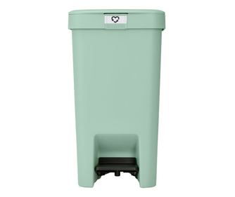 Brabantia StepUp pedálos szemetes 1008481, 16 l, környezetbarát anyagokból, nagy nyílással, világoszöld