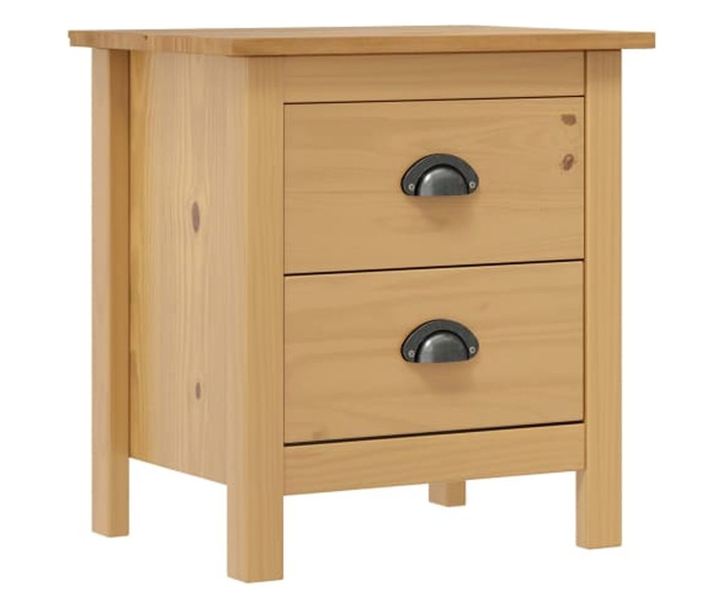 Noćni ormarić Hill Range, 2 kom., 46x35x49,5 cm, masivno drvo bora