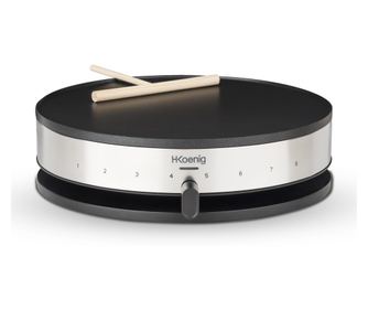 Машина за палачинки, H.Koenig - KREP29, черна/неръждаема стомана