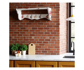 Polita, Etajera Cesti, din lemn pictata manual, lungime 60 cm