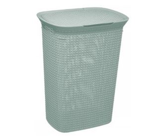 Кош за пране 5five Simple Smart, Scandi, Пластмаса, 57 литра, 46 x 35 x 61,5 см, Зелен