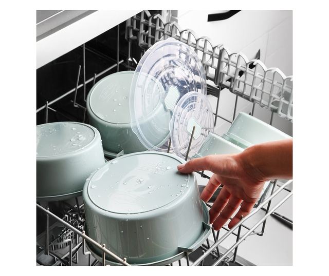 12 db-os ételtároló készlet (4X500 ml, 4X1000 ml, 4X2000 ml), narancssárga, légtelenítő szelepes tetővel