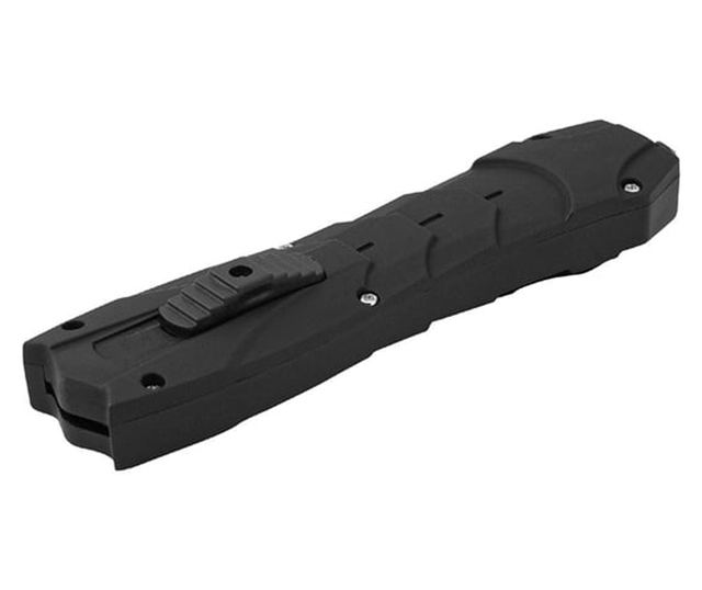 Automatyczny nóż sprężynowy, stal nierdzewna, 24 cm, czarny