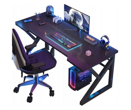 Birou pentru jocuri, masă pentru jucători, birou modern pentru computer, negru