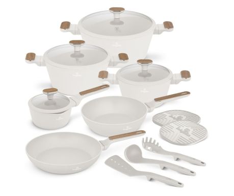 Set lonaca od 15 dijelova s drvenim ručkama Sahara Nordic Berlinger Haus BH 8325