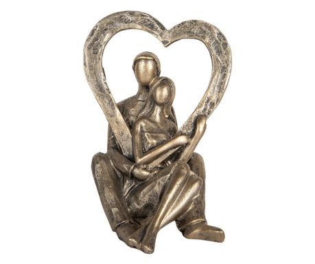 Zlatna figurica para od polirezina 11x10x15 cm