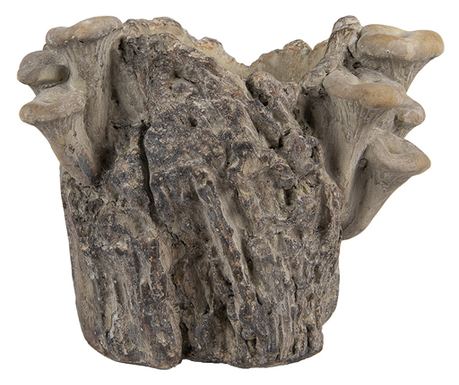 Rjav kamnit cvetlični lonec 19x17x16 cm