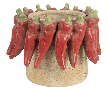 Višebojna terakota tegla za cvijeće, 17x13 cm