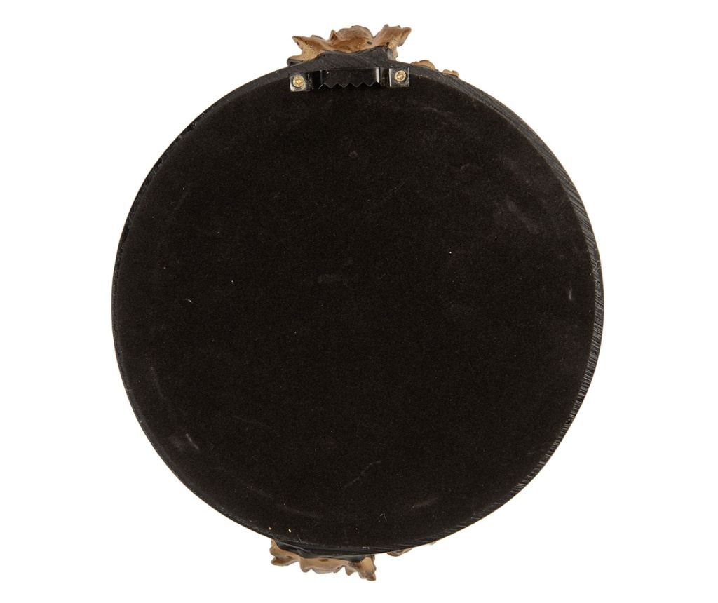 Black and Gold Polyresin Wall Mirror 17x2x20 cm - 2