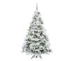 С изкуствено коледно дърво с поставка Бяло 180 cm PE и PVC thumbnail 3