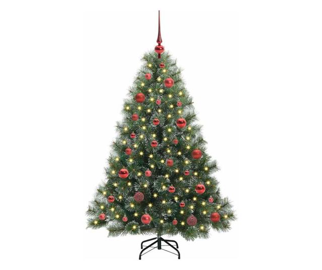 vidaXL Artificial Christmas Tree with 150 LED Green 150 cm PE and PVC