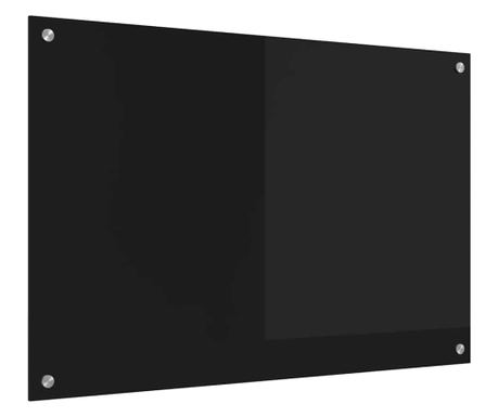 vidaXL Panou de bucătărie Negru 90 x 60 cm sticlă securizată