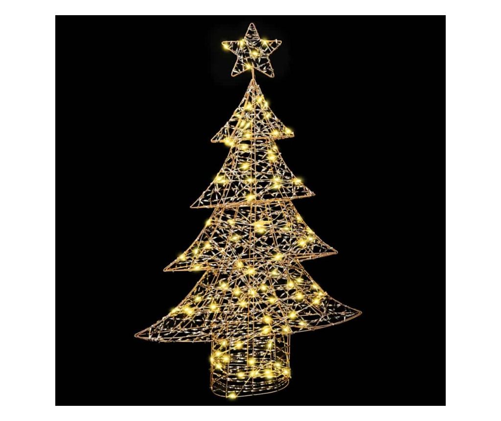 Коледно дърво с 120 LED светодиода Топло бяло 120,5 cm PET - 5
