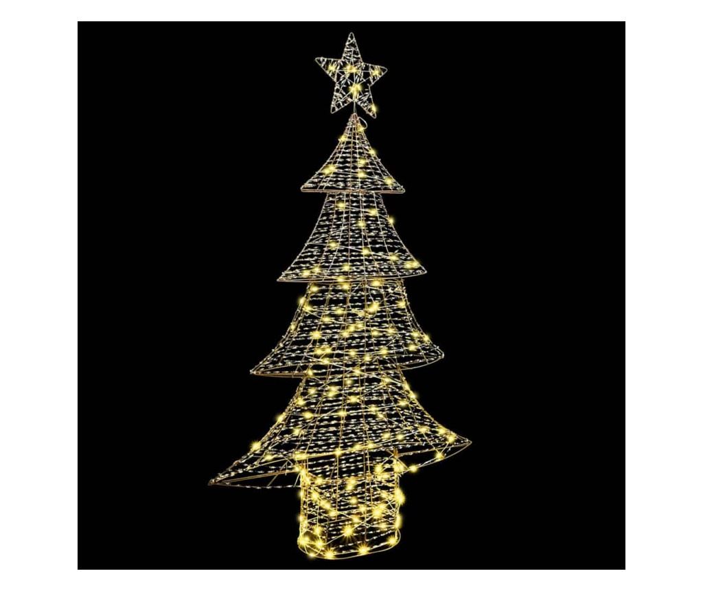 Коледно дърво с 160 LED светодиода Топло бяло 151 cm PET - 5
