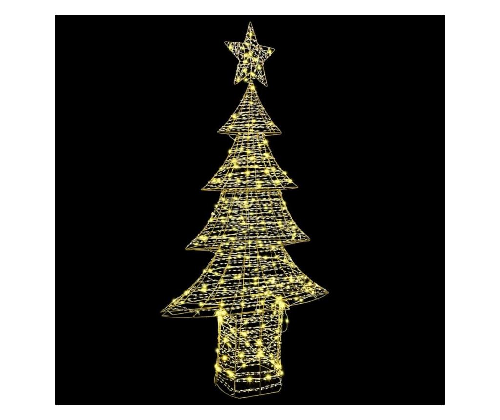 Коледно дърво с 240 LED светодиода Топло бяло 181 cm PET - 5