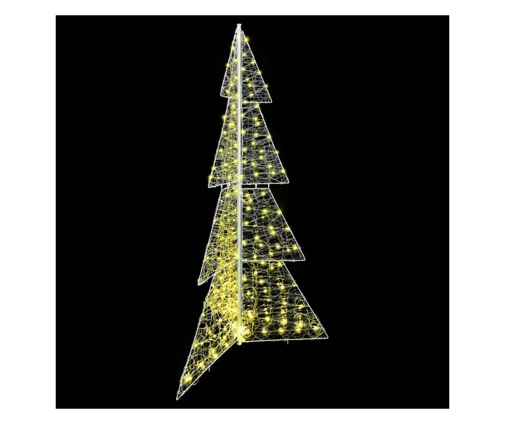 Коледно дърво с 240 LED светодиода Топло бяло 180 cm Акрил - 5