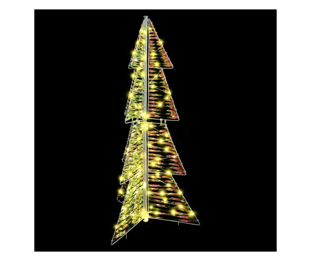 Коледно дърво с 100 LED светодиода Топло бяло 120 cm PET - 5