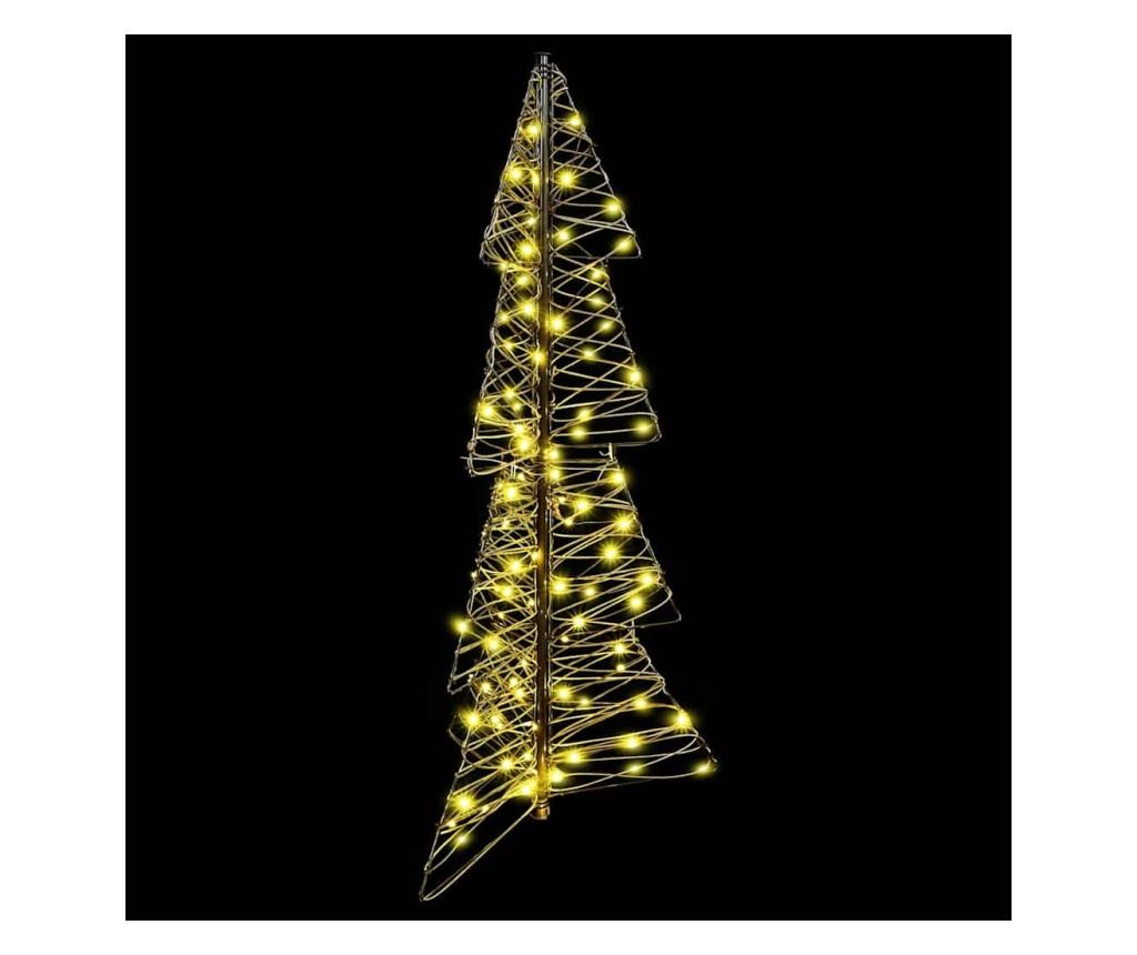 Коледно дърво с 100 LED светодиода Топло бяло 120 cm Ратан - 5