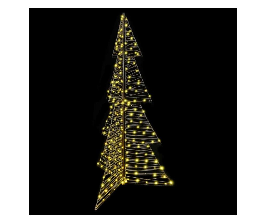 Коледно дърво с 240 LED светодиода Топло бяло 180 cm Ратан - 5