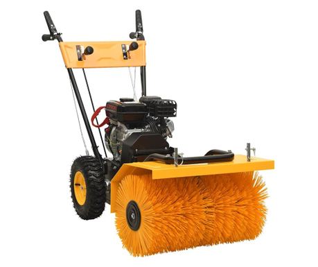 vidaXL Freză de zăpadă cu mașină de măturat 2 în 1, benzină 6,5 CP