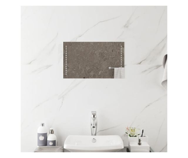 LED огледало за баня, 50x30 см