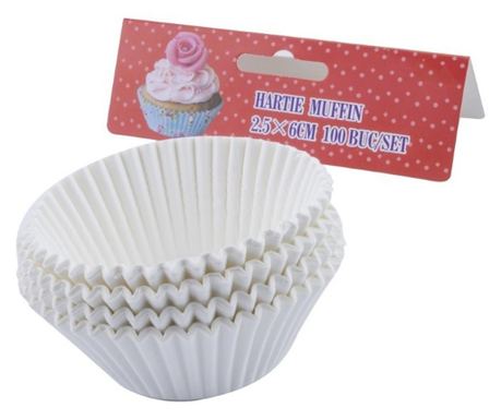 Muffin papír, 2.5x6 cm, 100 db/szett, AZHOME