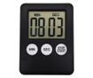 Cronometru electronic de bucatarie cu magnet, display LCD, Gonga® Negru thumbnail 1