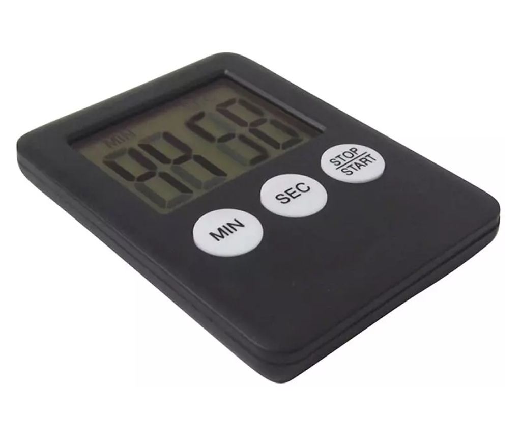 Cronometru electronic de bucatarie cu magnet, display LCD, Gonga® Negru - 2