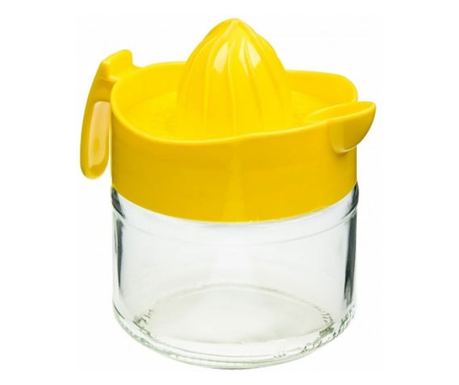 Odšťavňovač citrusů Koopman Excellent Houseware, sklo, 7,5x12 cm, transparentní/žlutá