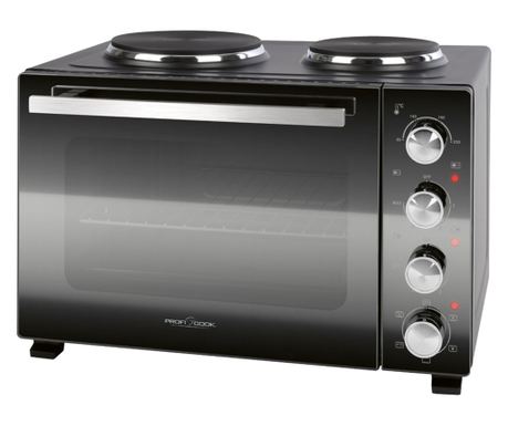4in1 elektromos sütő konvekcióval és főzőlappal, 32 liter, ProfiCook, fekete