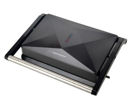 Електрическа скара Esperanza EKG013, 850W, 23х14.5см, Керамично покритие, Черен
