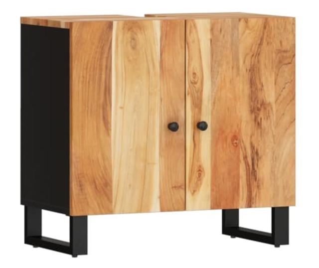 Σετ Επίπλων Μπάνιου από Μασίφ Ξύλο Ακακίας 2 τεμαχίων