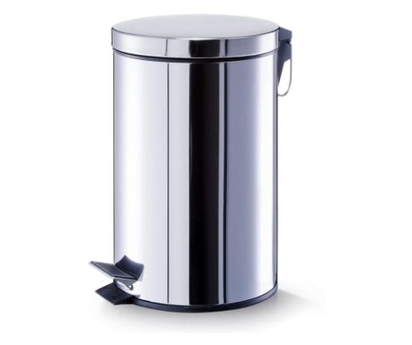 Zeller Pedal Bin, 12 liters, Stainless Steel, 27 x 40 cm.