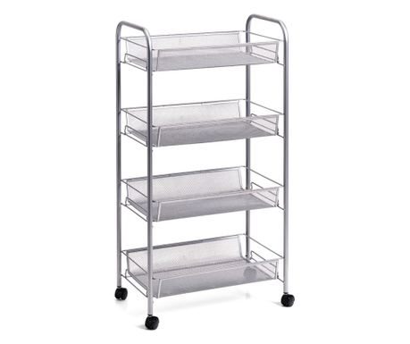 Zeller Univerzální police Metallic Grey, 42.5 x 26 x 83.5 cm