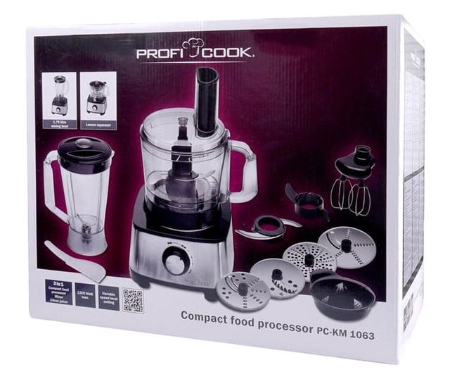 Konyhai aprítógép, ProfiCook, PC-KM1063, 1,75 liter, 1200 W, rozsdamentes acél