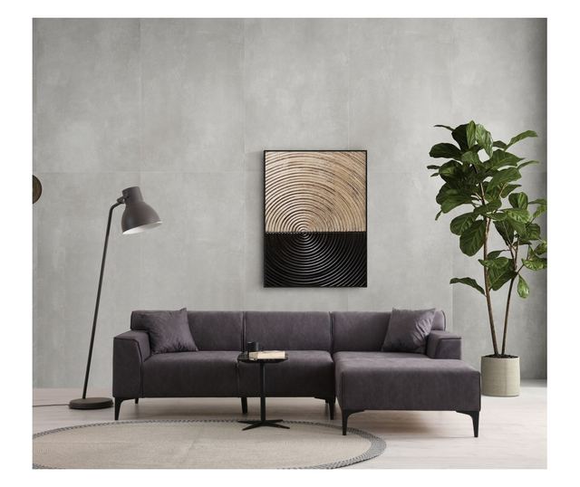 Ъглов диван 837, антрацит