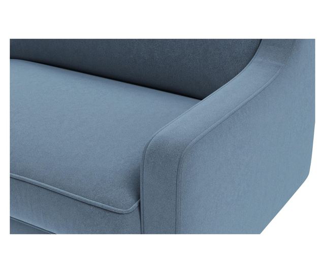 1-Seat Sofa 486, Ocean Blue, Walnut