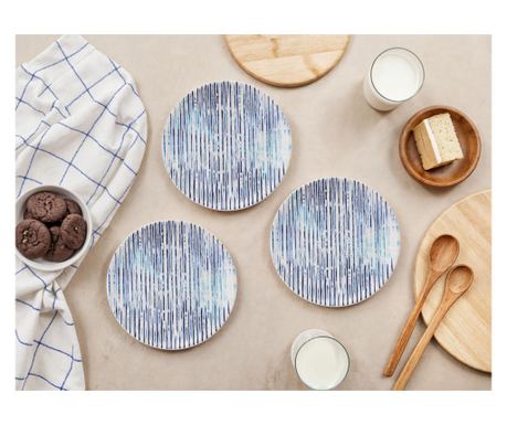 Set tanjura za desert (6 komada) 470, plavi, bijeli