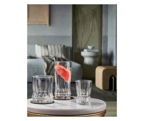 Set od 18 čaša Hermia Concept, 100% staklo, 285 ml, 270 ml, 110 ml, Modern Crest