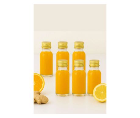 Set de Sticle din Sticlă (6 Bucăți) 630, Transparent, Auriu