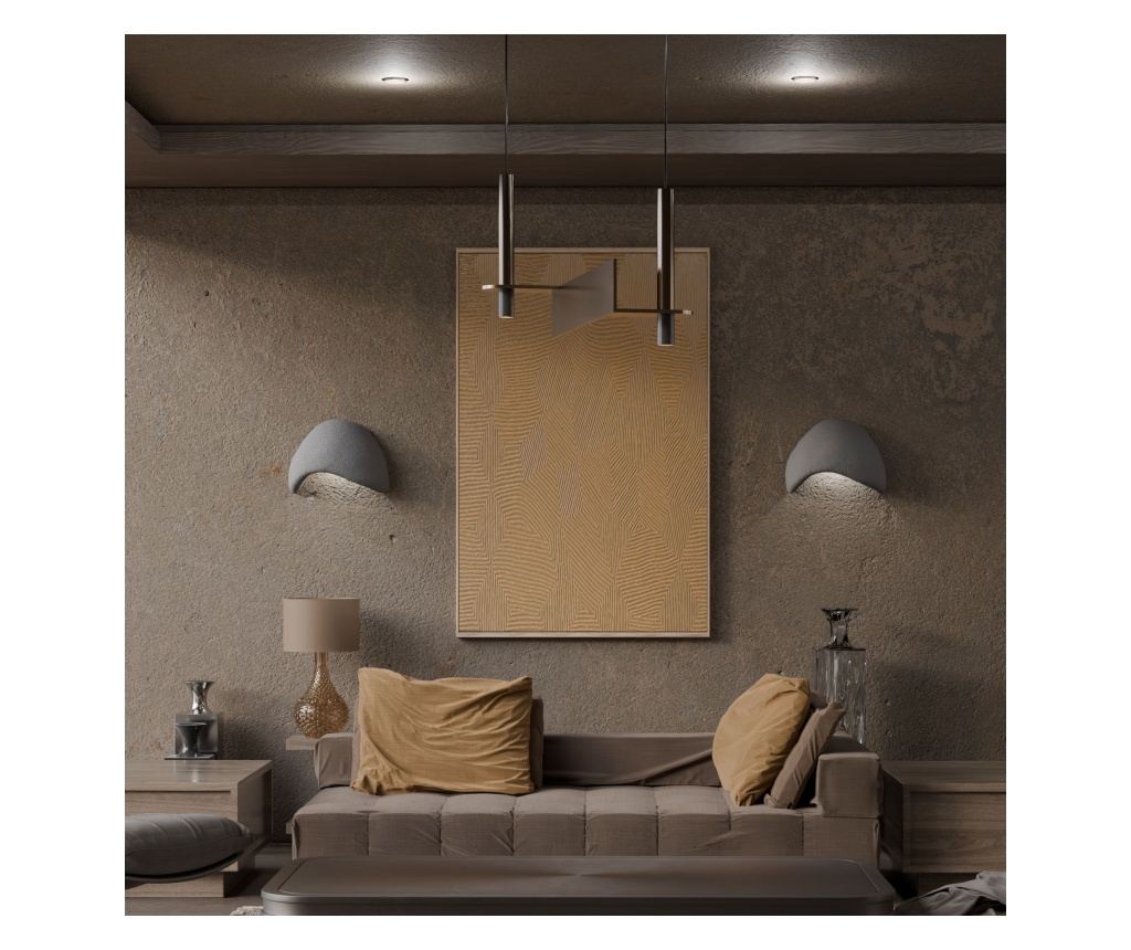 Set zidnih lampi (2 komada) 926, betonsko siva - 4