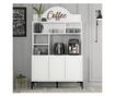 Kávézó szekrény 765, fehér, fekete