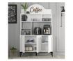Kávézó szekrény 765, fehér, fekete