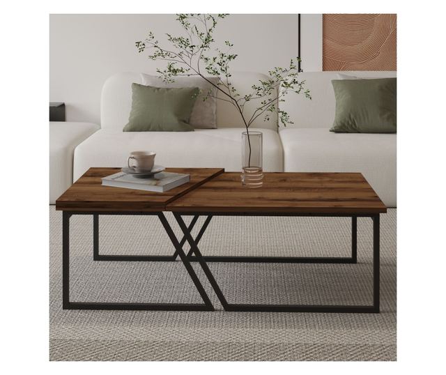 Dohányzóasztal szett 789, rusztikus dió