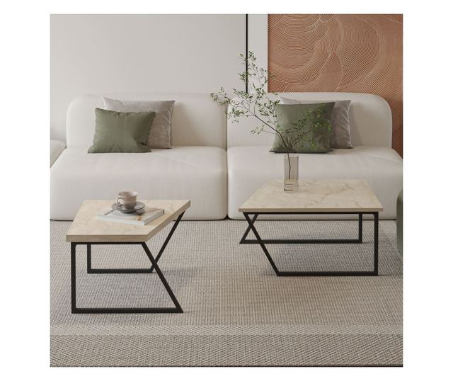 Dohányzóasztal szett 237, travertin